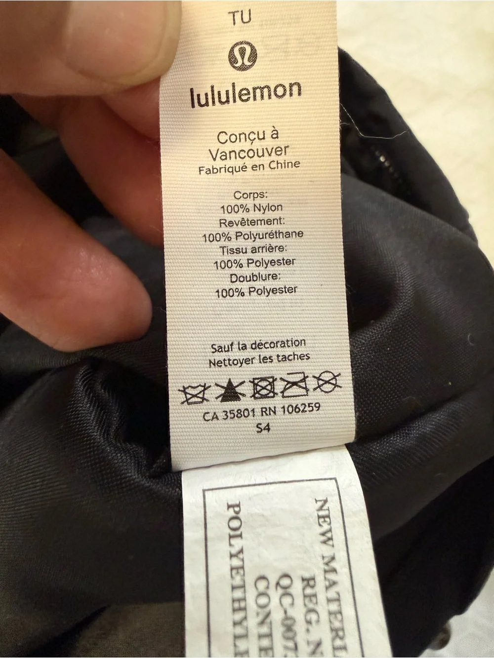 Lululemon Black Roll Top Backpack Nylon Laptop Travel Gym Everyday Unisex OS